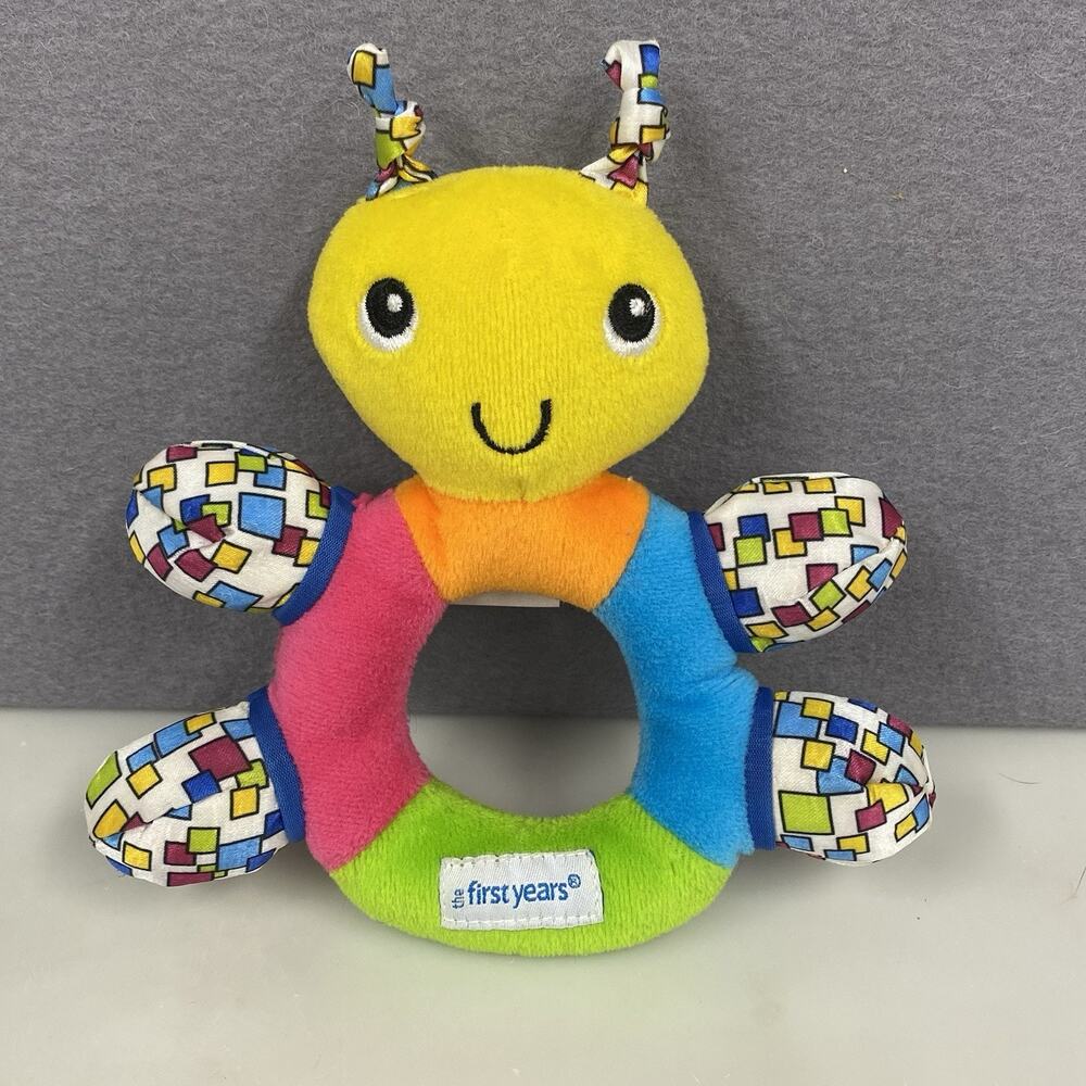 Tomy Baby Toy The First Years Bug My First Rattle Ring Easy Grasp Baby Toy